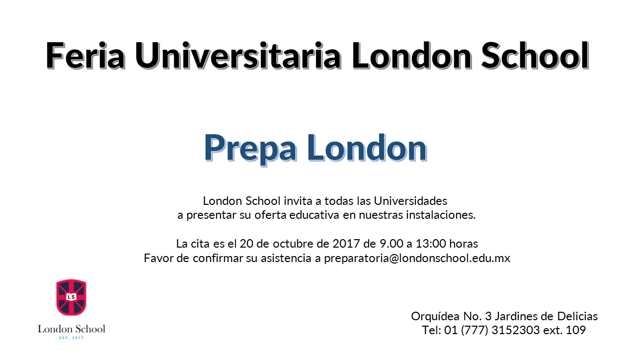 invitación a feria universitaria  20 de octubre 2017 de 9am a 1pm